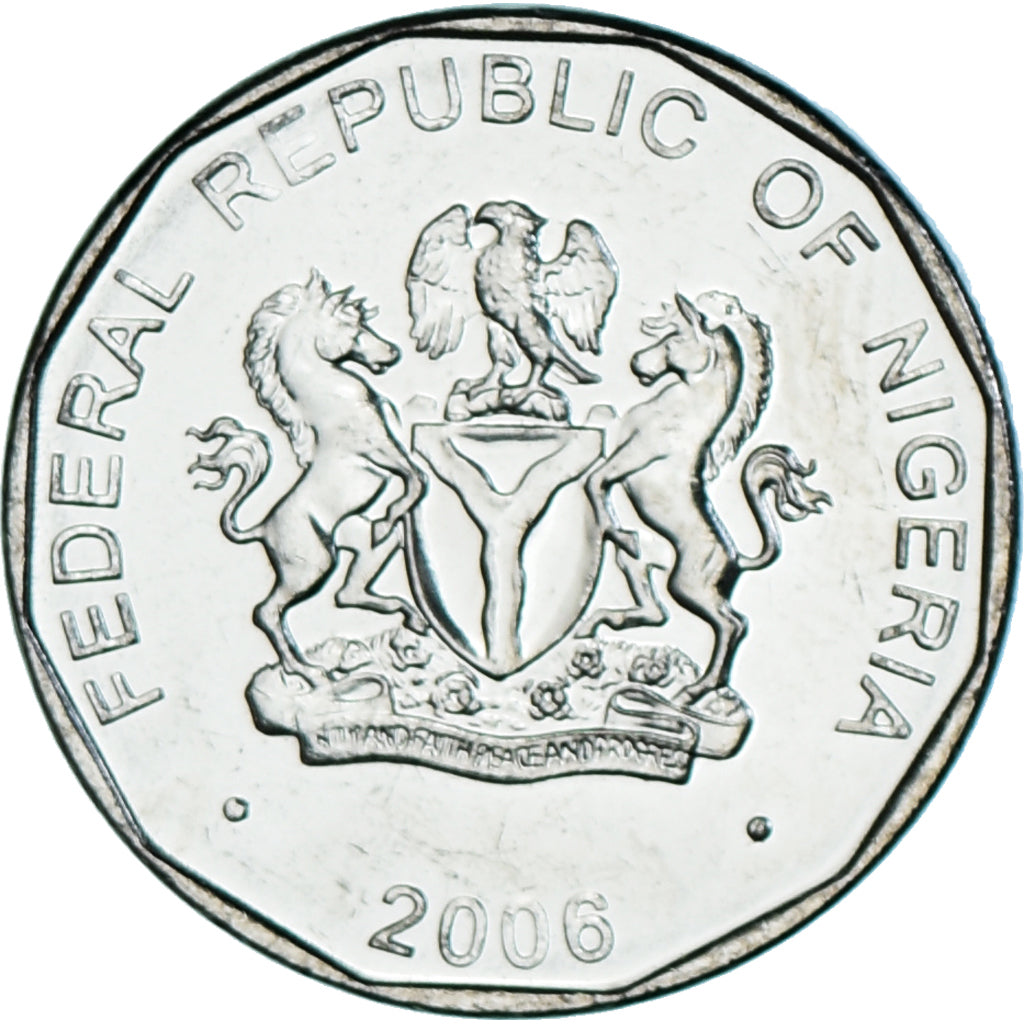 Monnaie, Nigéria, 50 Kobo, 2006, SPL, Nickel Clad Steel, KM:13.3