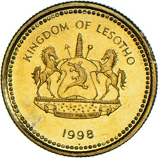 Coin, Lesotho, Moshoeshoe II, 10 Licente, Lisente, 1998, MS(63), Brass plated