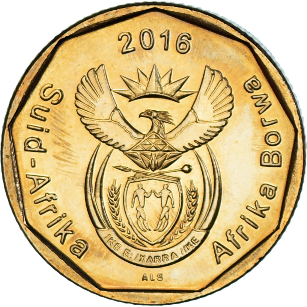 Coin, South Africa, 50 Cents, 2016, MS(63), Bronze Plated Steel