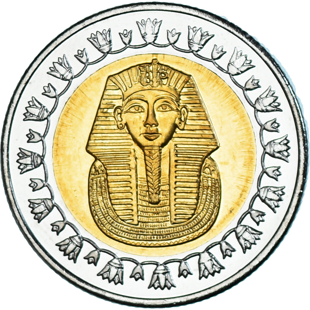Coin, Egypt, Pound, 2008/AH1429, Cairo, AU(55-58), Bi-Metallic, KM:940a