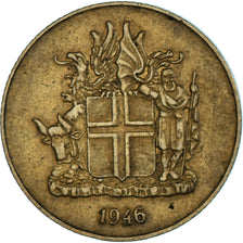 Coin, Iceland, Krona, 1946, EF(40-45), Aluminum-Bronze, KM:12
