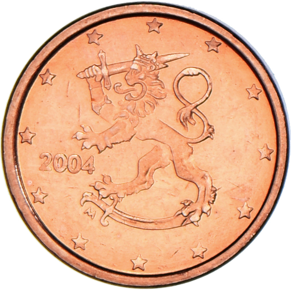 Finlândia, Euro Cent, 2004, MS(60-62), Aço Cromado a Cobre