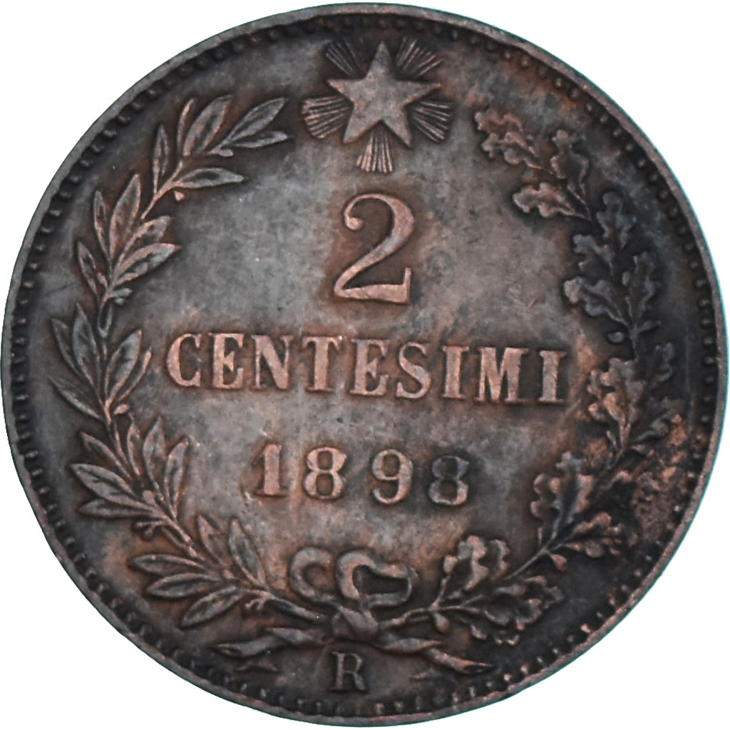 Coin, Italy, Umberto I, 2 Centesimi, 1898, Rome, AU(50-53), Copper, KM:30
