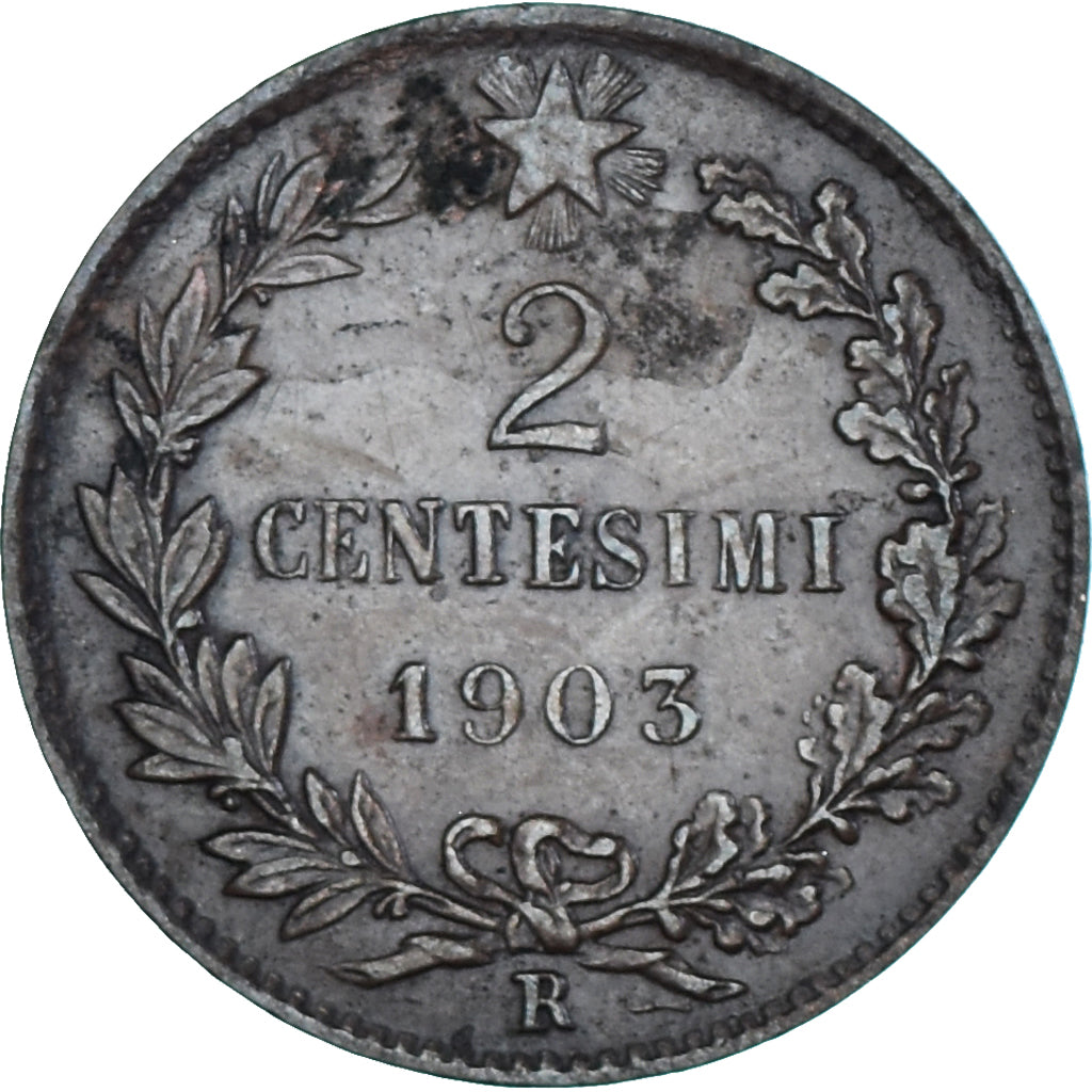Coin, Italy, Vittorio Emanuele III, 2 Centesimi, 1903, Rome, EF(40-45), Bronze