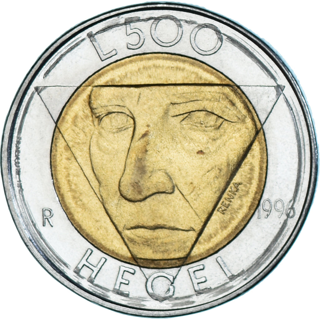 Coin, San Marino, 500 Lire, 1996, Rome, AU(50-53), Bi-Metallic, KM:357