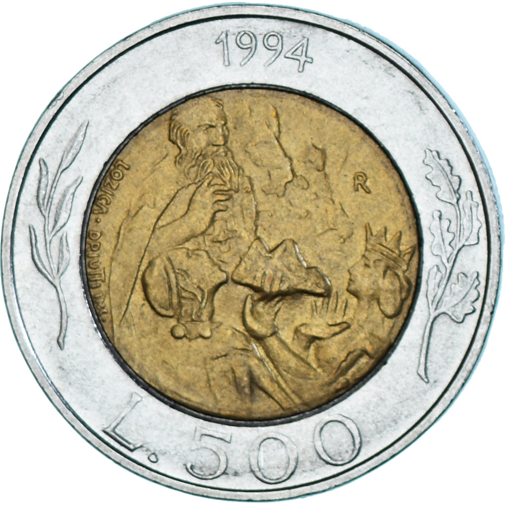 Monnaie, Saint Marin , 500 Lire, 1994, Rome, TTB, Bimétallique, KM:314