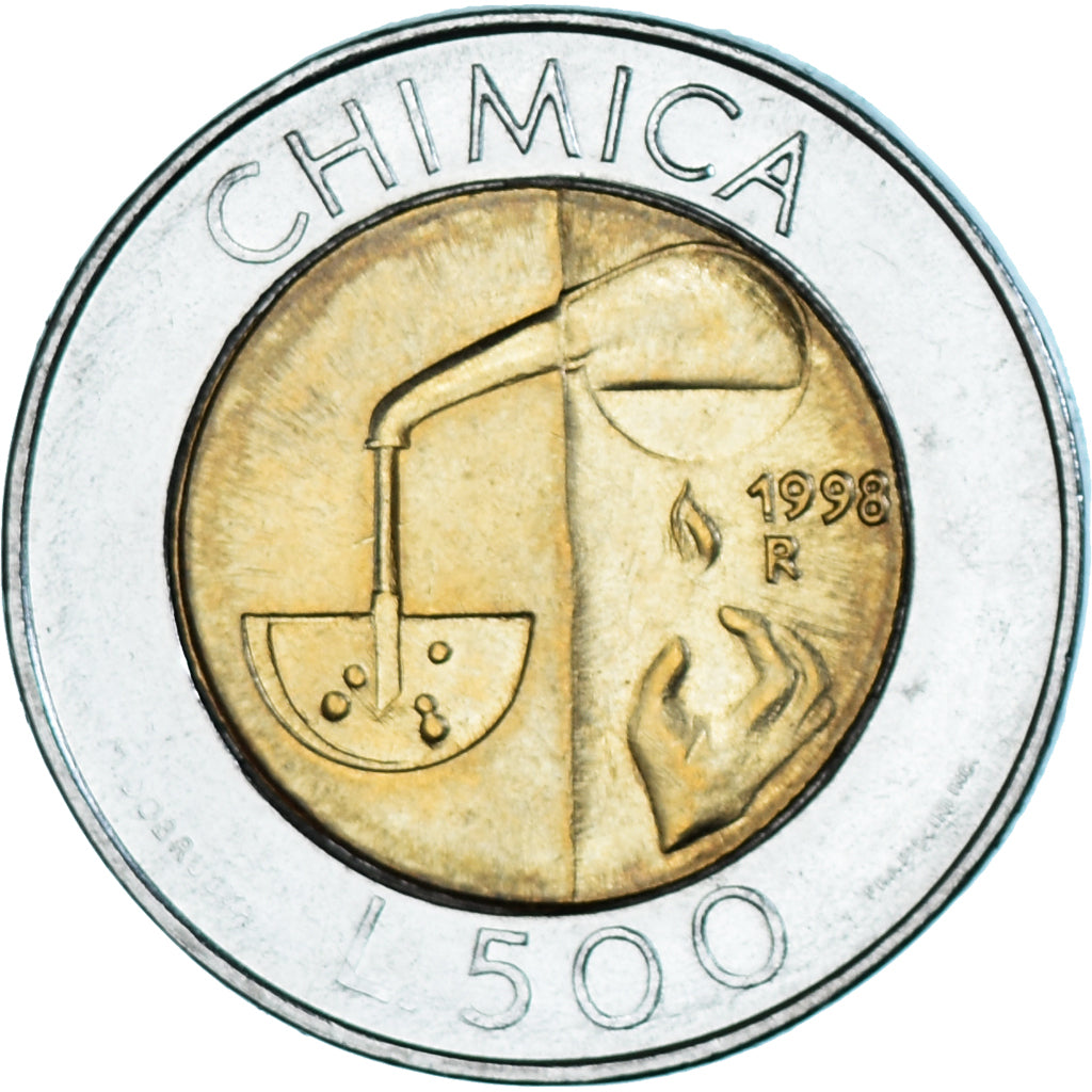 Monnaie, Saint Marin , 500 Lire, 1998, Rome, SUP, Bimétallique, KM:383