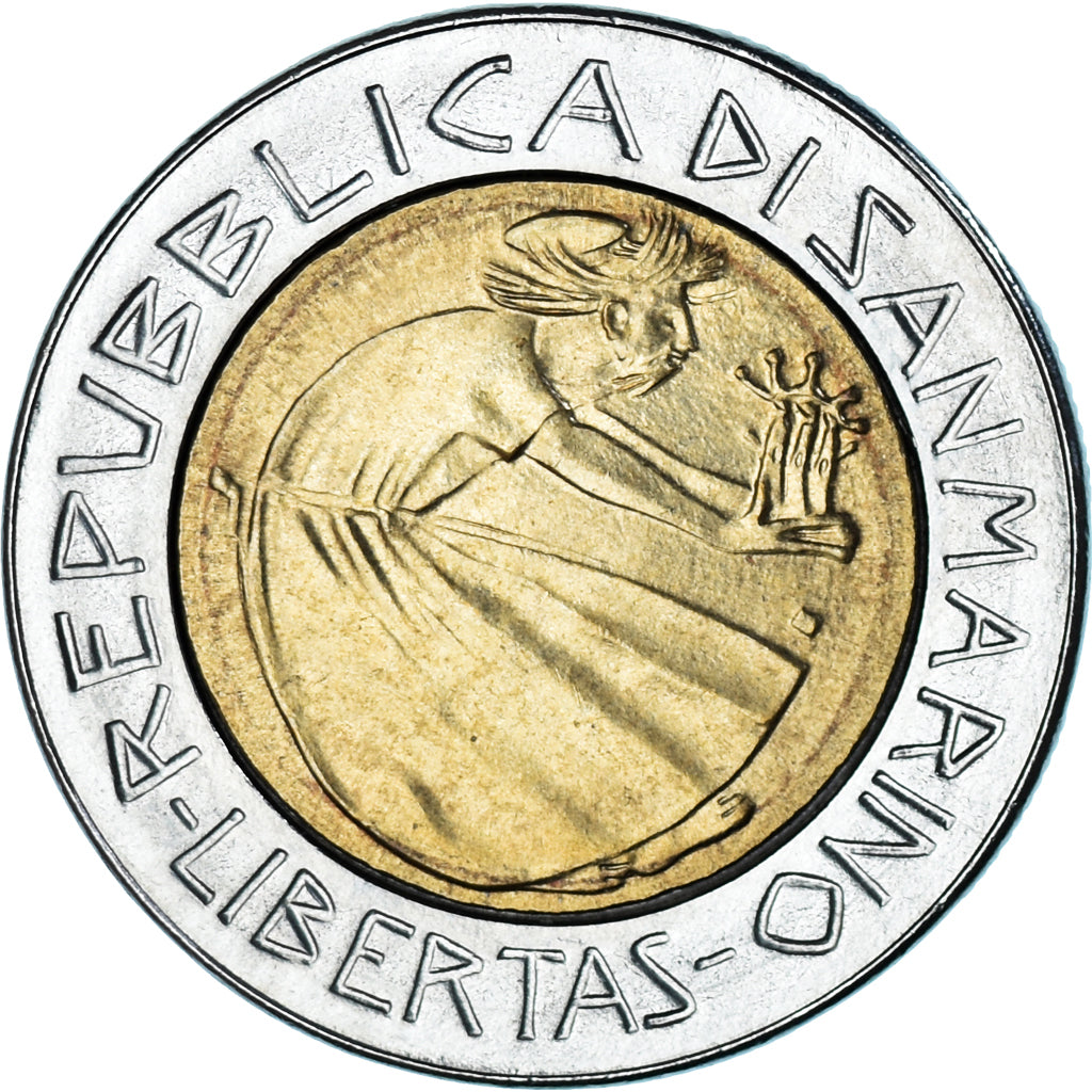 Coin, San Marino, 500 Lire, 1985, Rome, AU(55-58), Bi-Metallic, KM:181