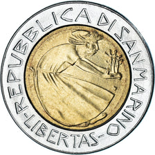 Coin, San Marino, 500 Lire, 1985, Rome, AU(55-58), Bi-Metallic, KM:181