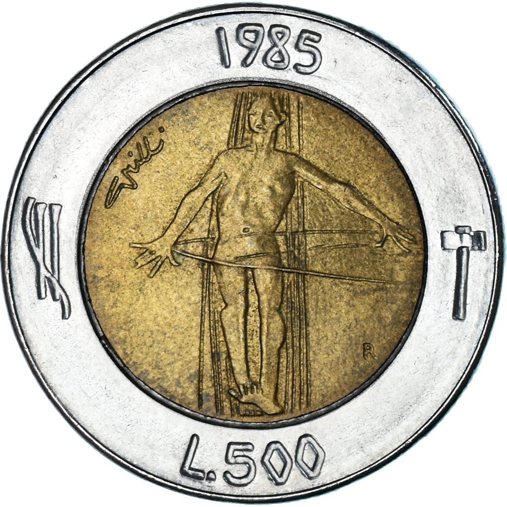 Moneta, San Marino, 500 Lire, 1985, Rome, BB, Bi-metallico, KM:181