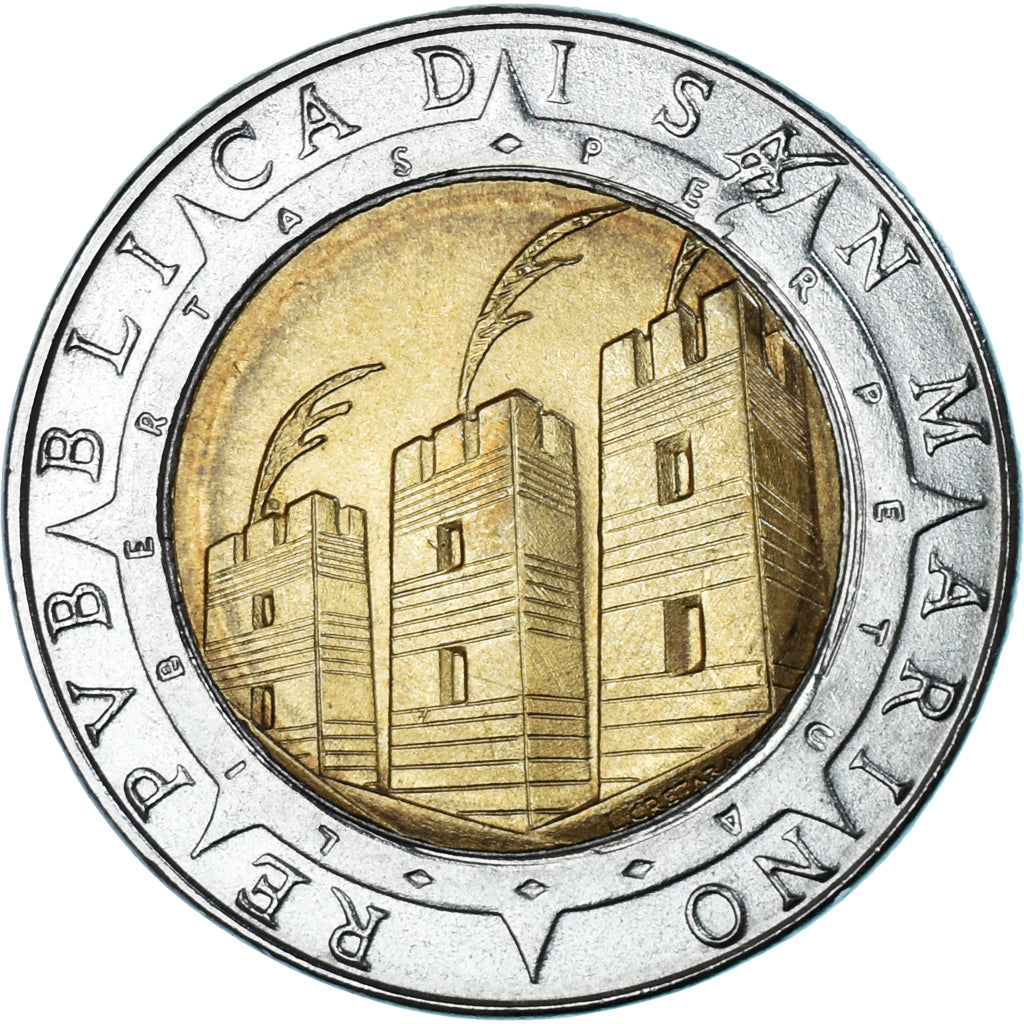Monnaie, Saint Marin , 500 Lire, 1992, Rome, TTB, Bimétallique, KM:286