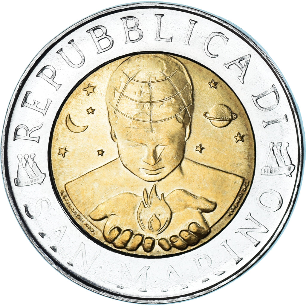 Münze, San Marino, 500 Lire, 1999, Rome, UNZ, Bi-Metallic, KM:394