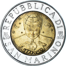 Coin, San Marino, 500 Lire, 1999, Rome, MS(60-62), Bi-Metallic, KM:394