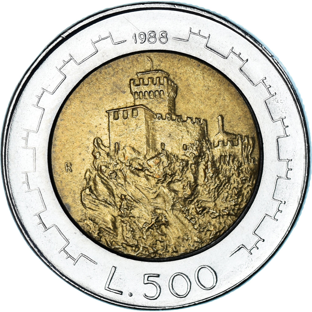 Moneta, San Marino, 500 Lire, 1988, Rome, SPL, Bi-metallico, KM:226