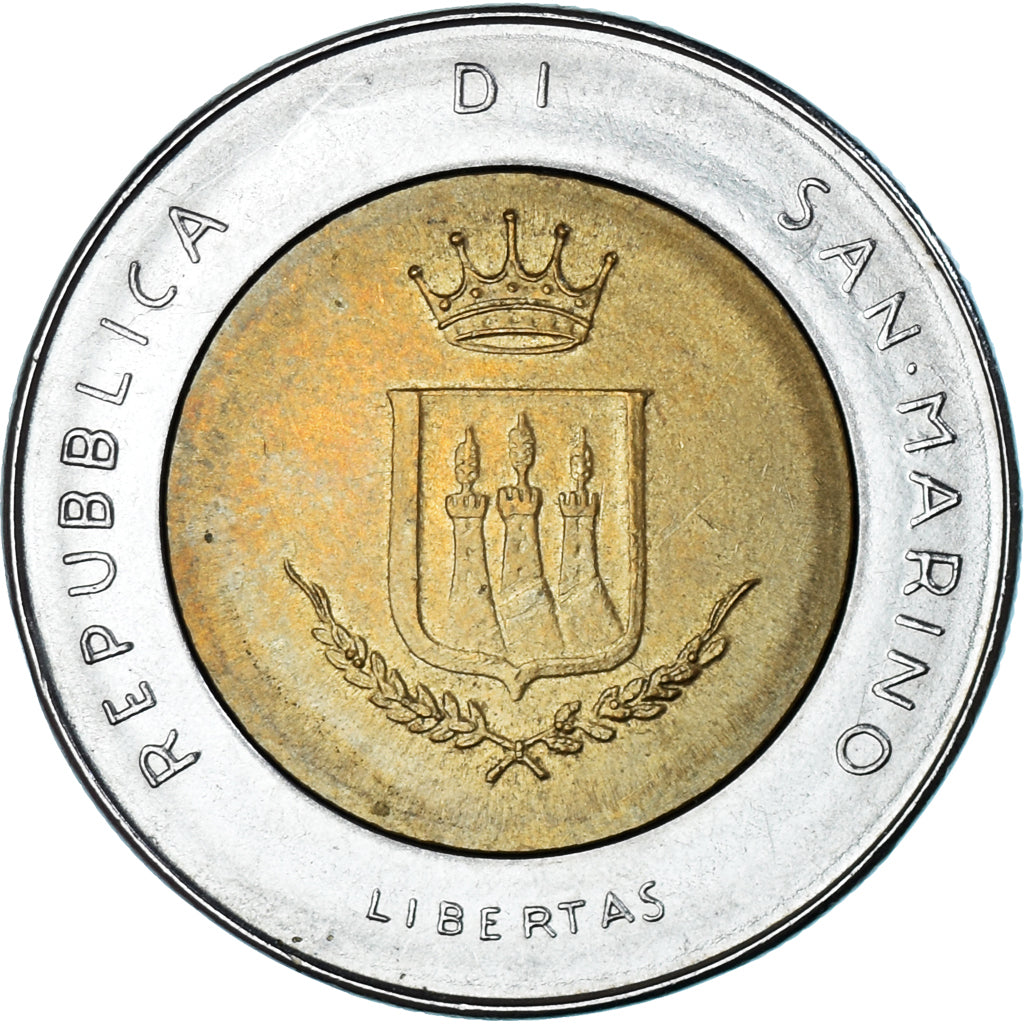 Monnaie, Saint Marin , 500 Lire, 1983, Rome, TTB+, Bimétallique, KM:153