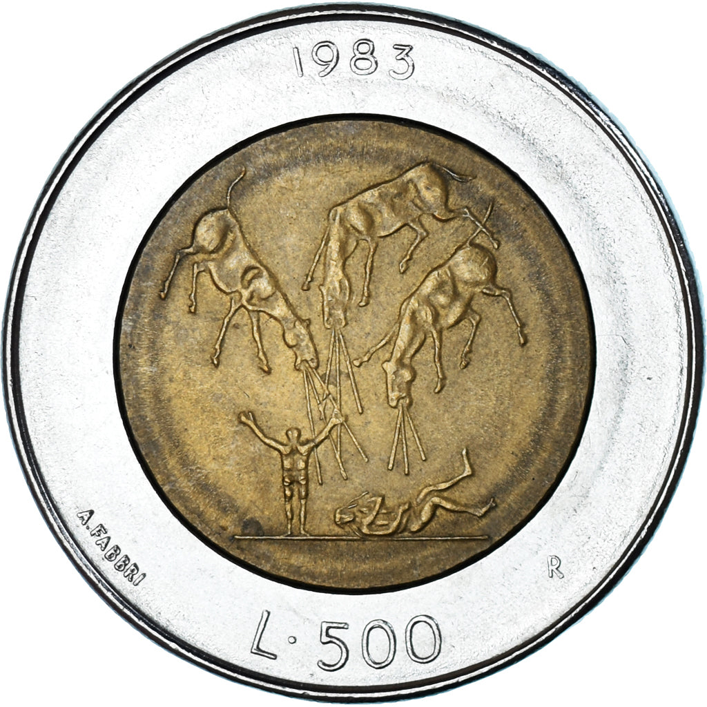 Munten, San Marino, 500 Lire, 1983, Rome, ZF, Bi-Metallic, KM:153