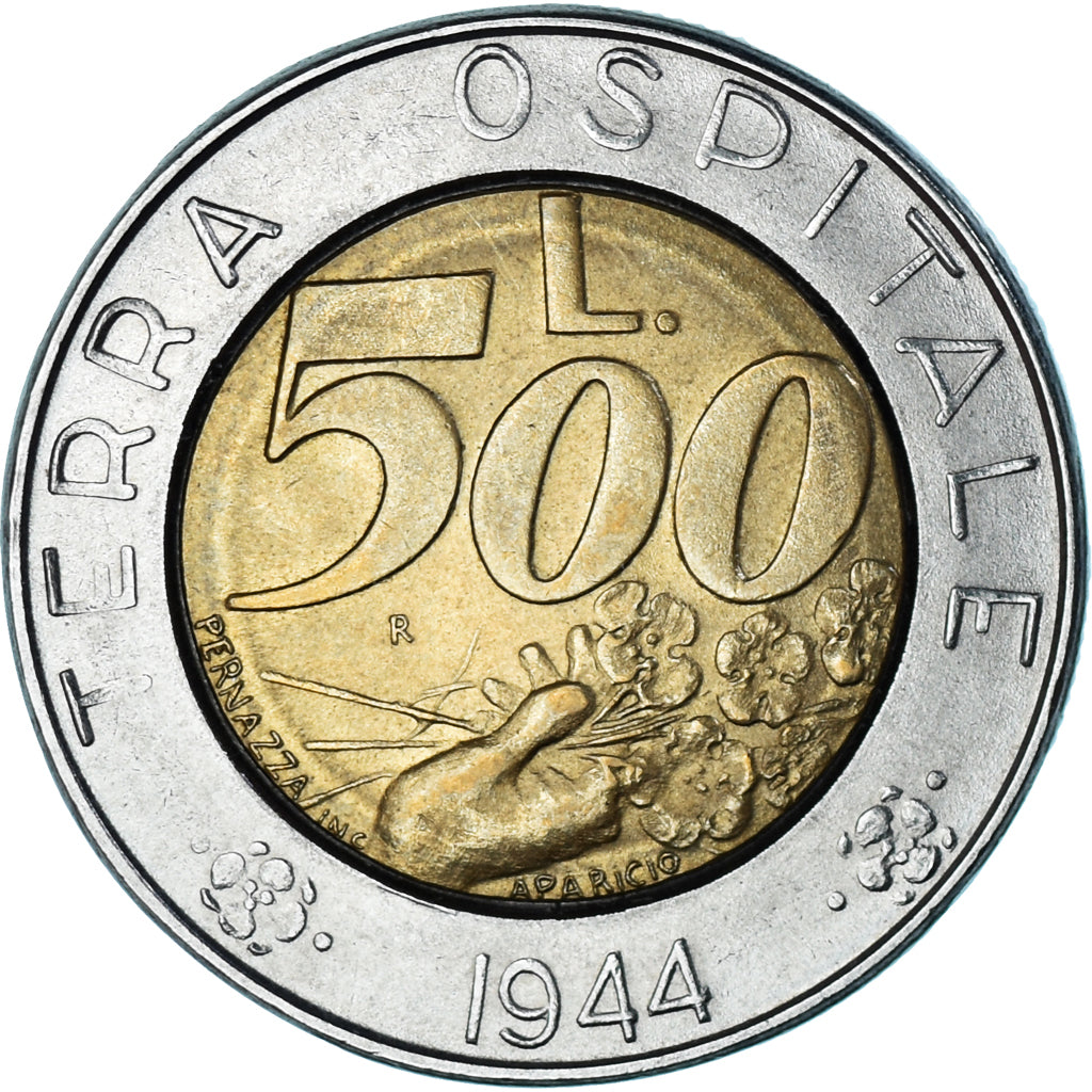 Monnaie, Saint Marin , 500 Lire, 1991, Rome, TTB+, Bimétallique, KM:269