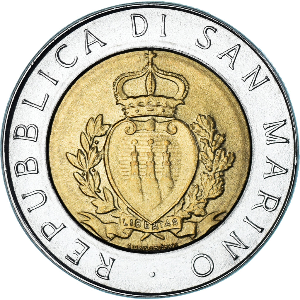 Munten, San Marino, 500 Lire, 1987, Rome, ZF, Bi-Metallic, KM:209