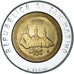 Moneda, San Marino, 500 Lire, 1986, Rome, MBC+, Bimetálico, KM:195