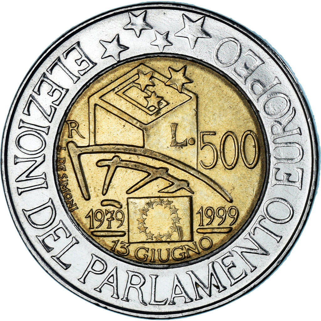 Moneta, Italia, 500 Lire, 1999, Rome, SPL-, Bi-metallico, KM:203