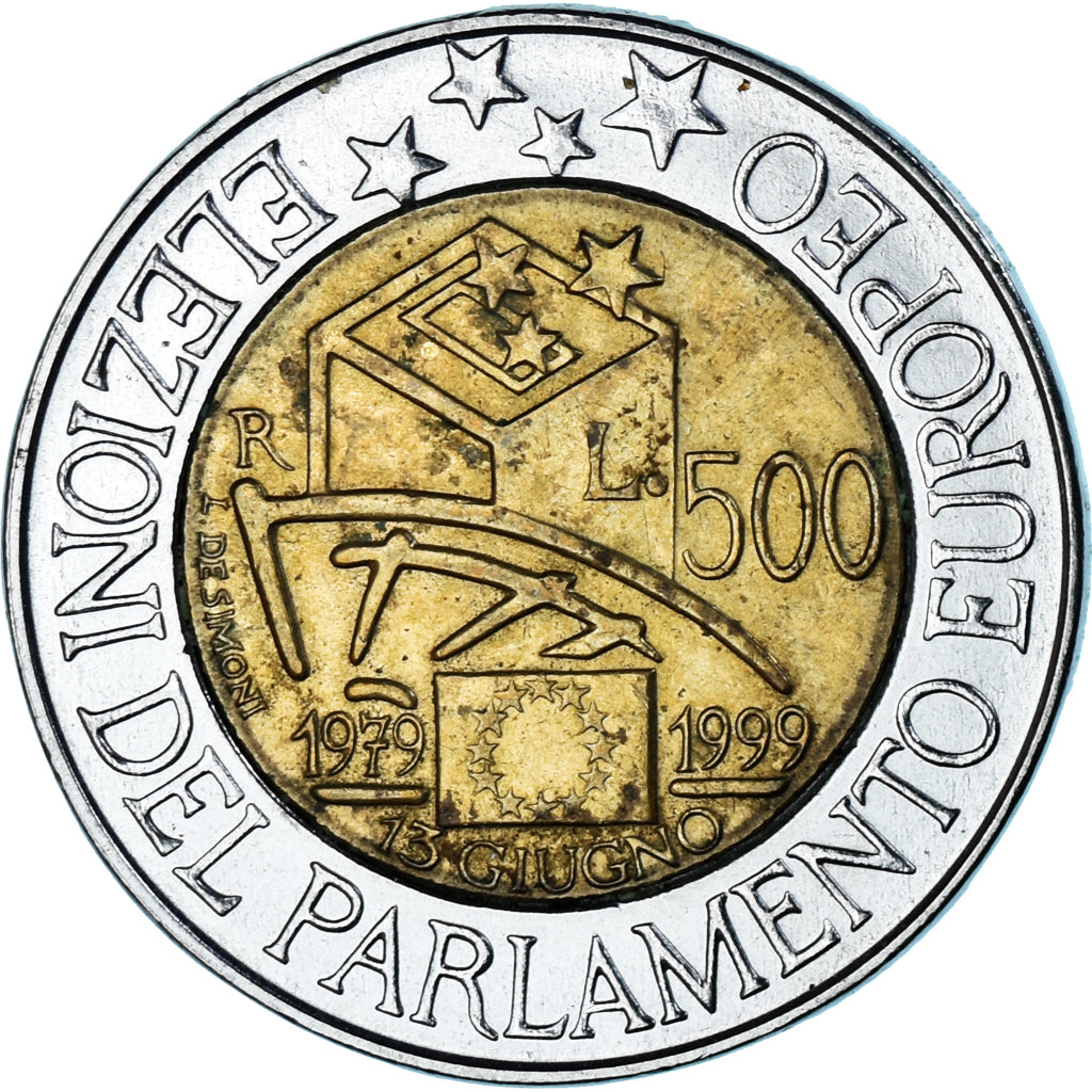 Moneta, Italia, 500 Lire, 1999, Rome, BB, Bi-metallico, KM:203