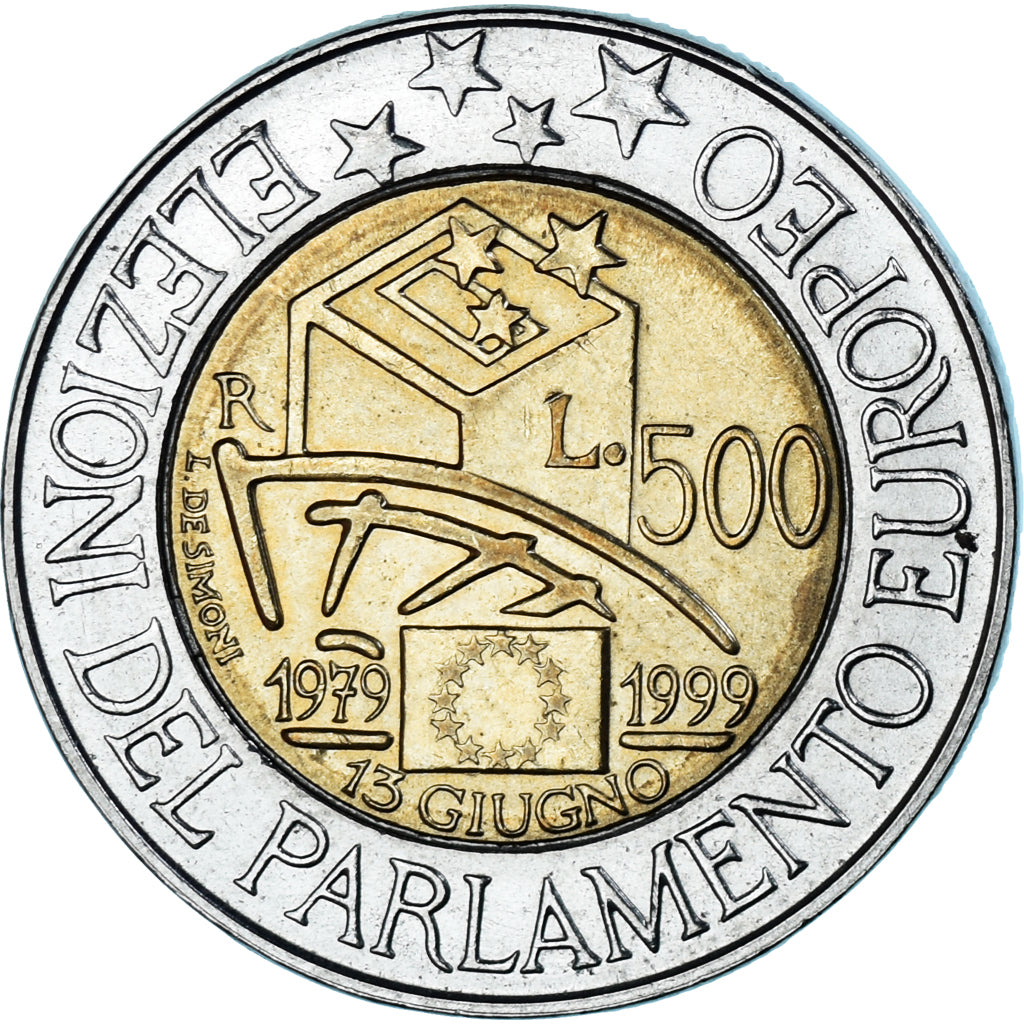 Moneta, Italia, 500 Lire, 1999, Rome, BB+, Bi-metallico, KM:203