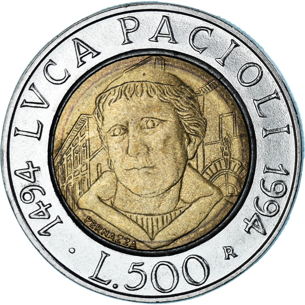 Moneta, Włochy, 500 Lire, 1994, Rome, EF(40-45), Bimetaliczny, KM:167