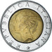 Coin, Italy, 500 Lire, 1996, Rome, EF(40-45), Bi-Metallic, KM:181