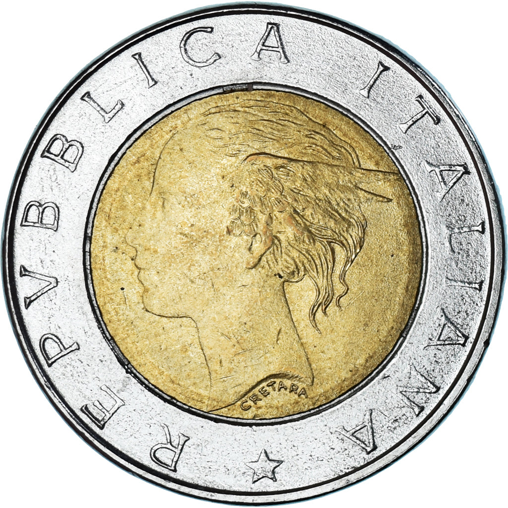 Münze, Italien, 500 Lire, 1996, Rome, SS, Bi-Metallic, KM:181