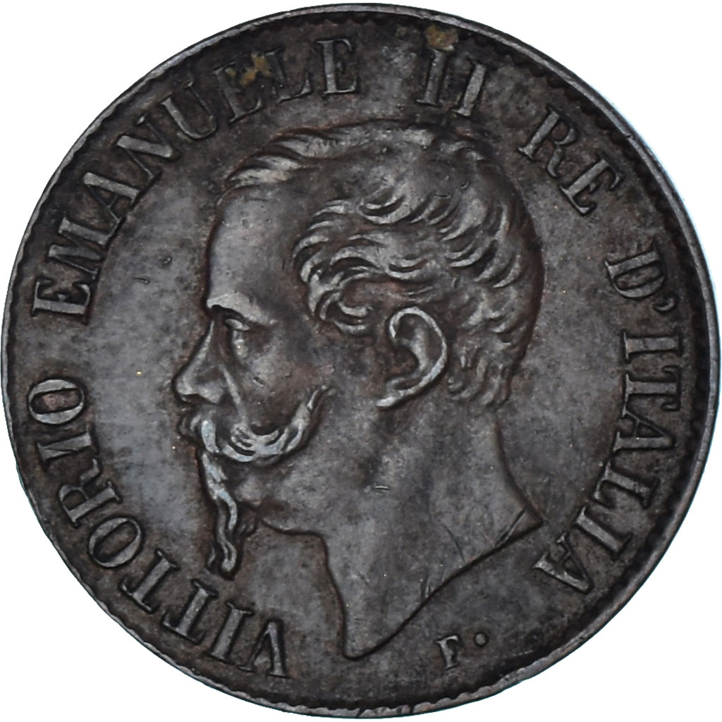 Moeda, Itália, Vittorio Emanuele II, Centesimo, 1867, Milan, VF(30-35), Cobre
