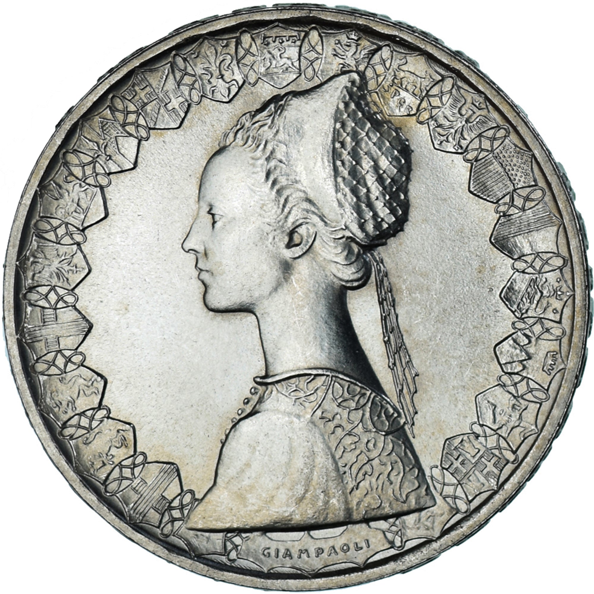 Coin, Italy, 500 Lire, 1989, Rome, “caravelles” BU, MS(63), Silver, KM:98