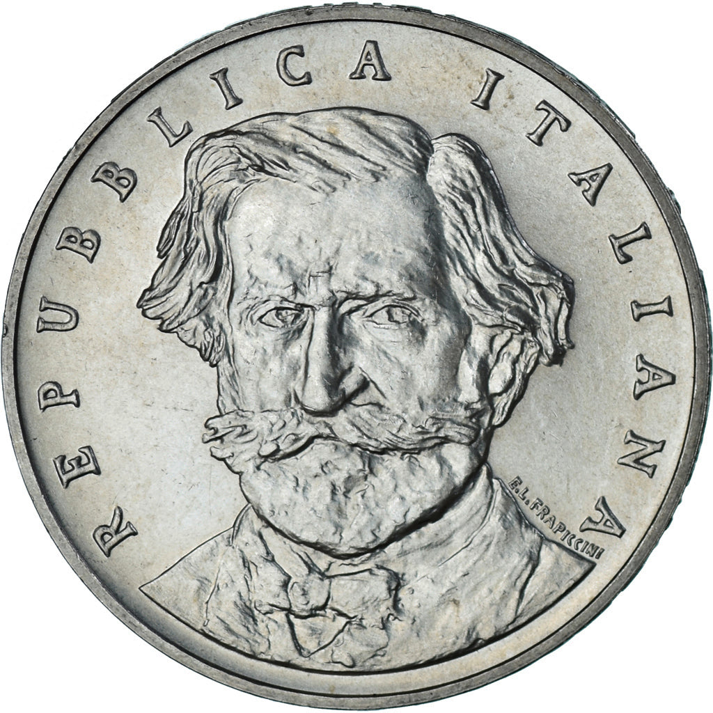 Coin, Italy, 1000 Lire, 2001, Rome, Guiseppe Verdi, MS(64), Silver, KM:236