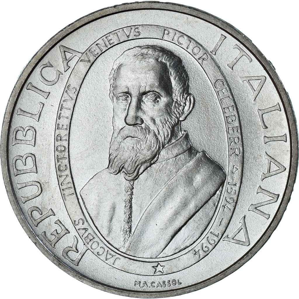 Coin, Italy, 1000 Lire, 1994, Rome, Tintoretto.FDC, MS(65-70), Silver, KM:169