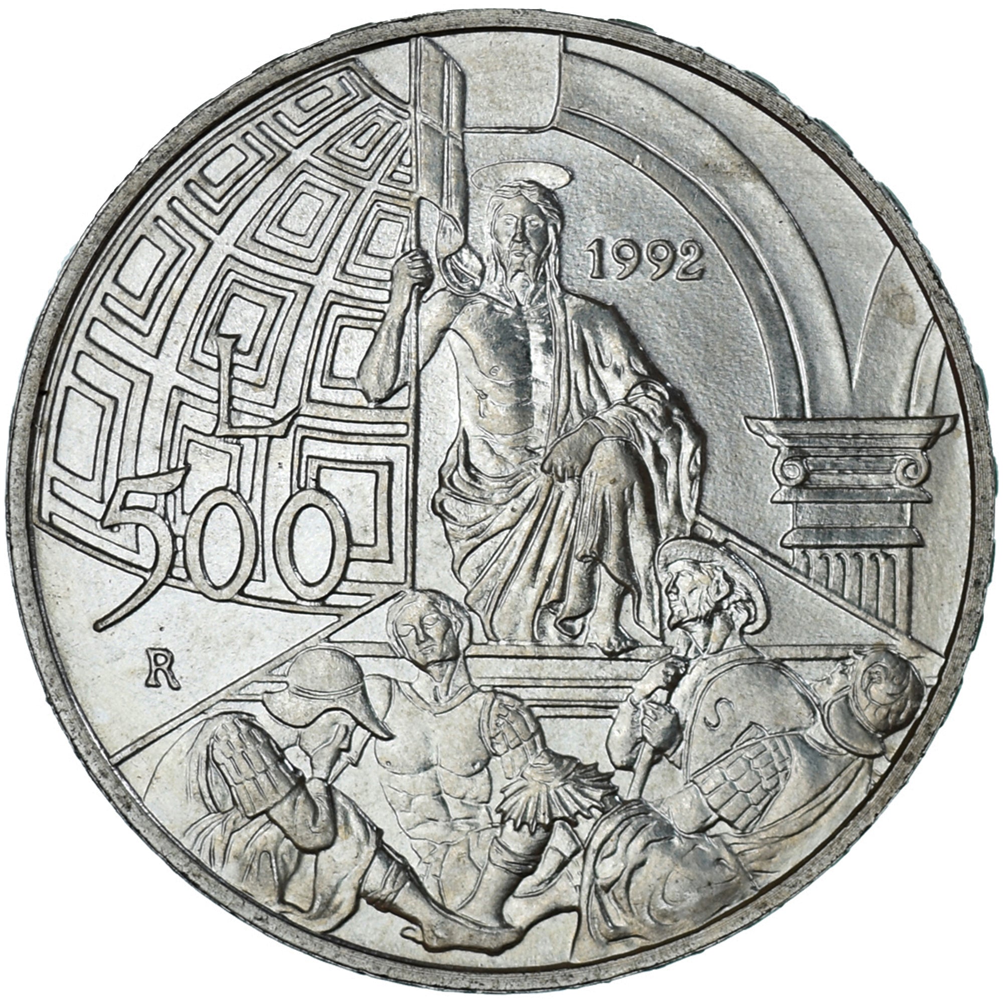 Coin, Italy, 500 Lire, 1992, Rome, Piero della Francesca.FDC, MS(65-70), Silver