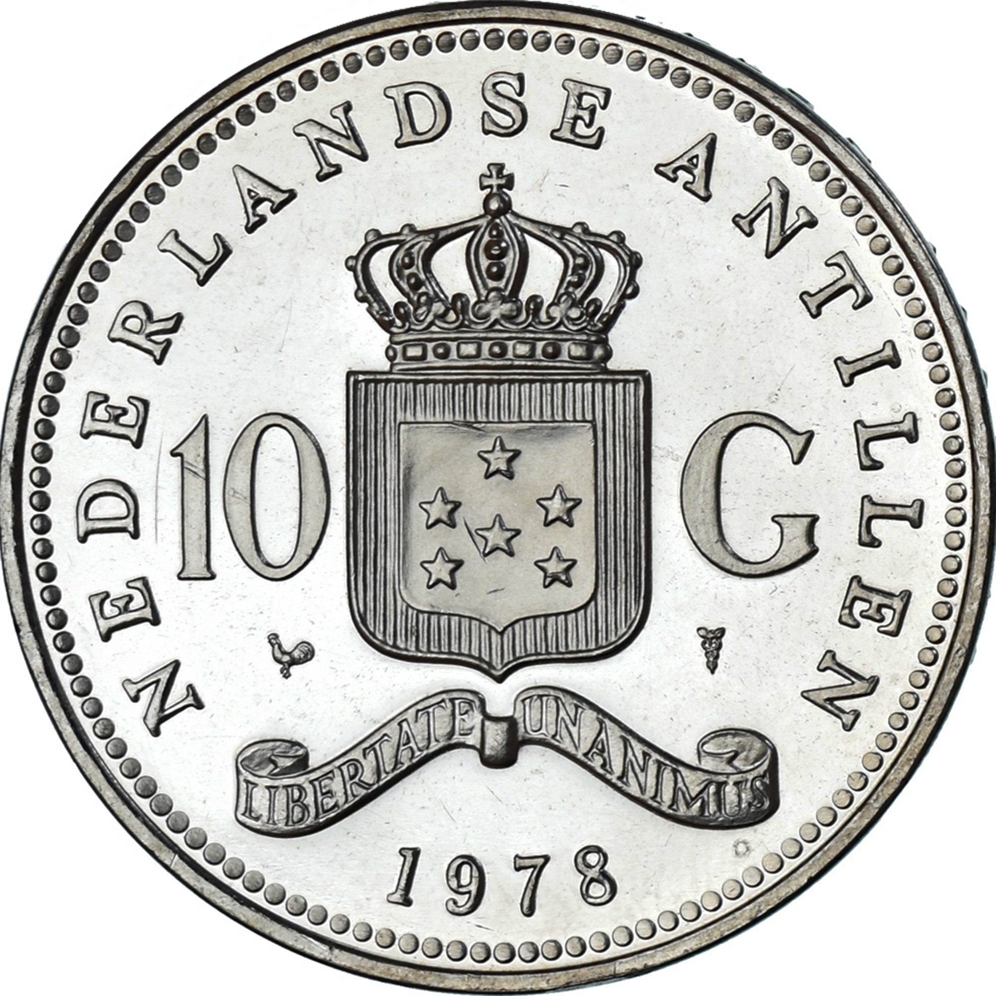 Moneda, Antillas holandesas, 10 Gulden, 1978, Juliana Bank of Netherlands