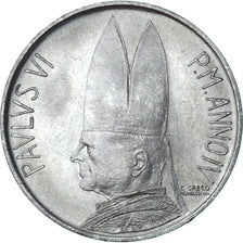 Coin, VATICAN CITY, Paul VI, 10 Lire, 1966, MS(63), Aluminum, KM:87