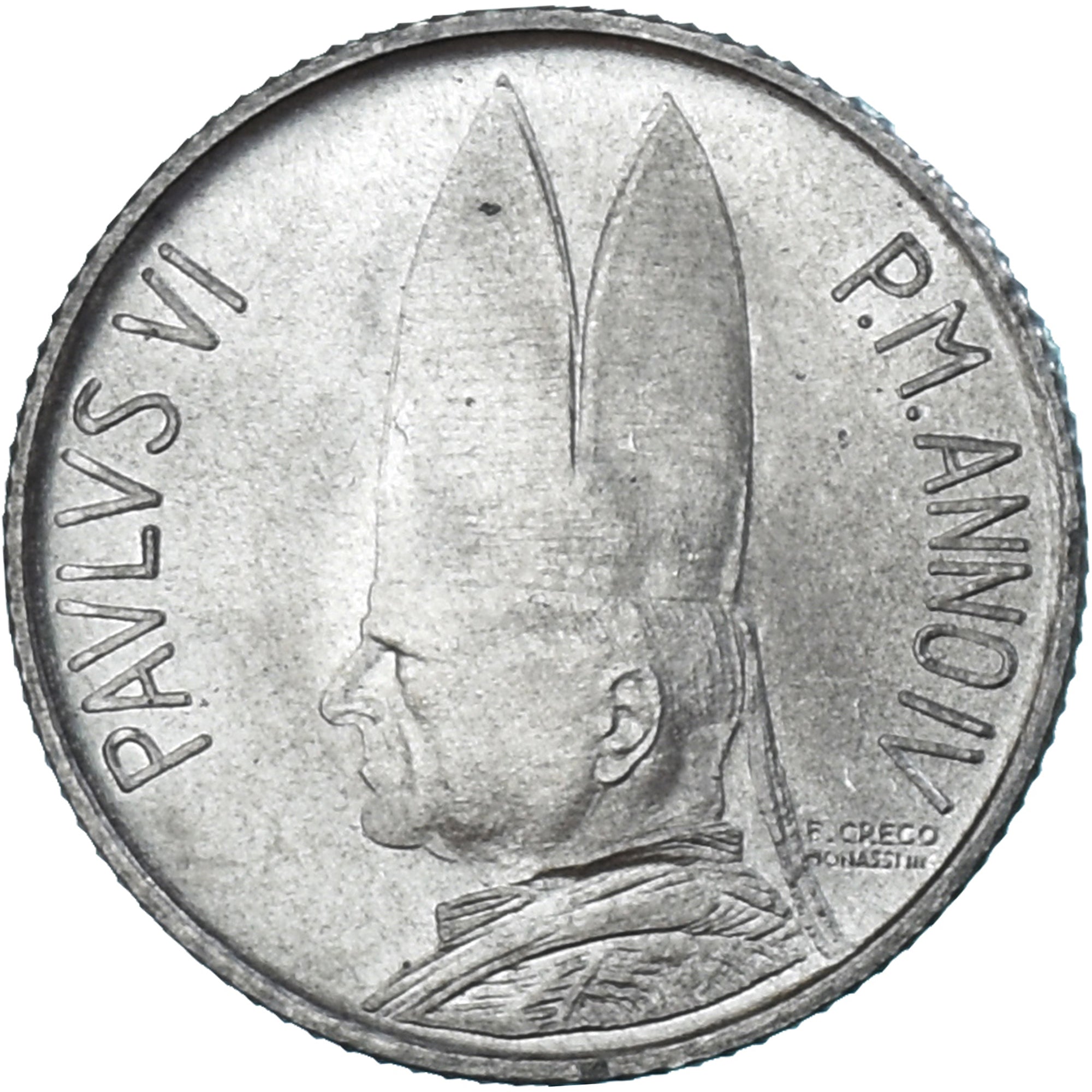 Moneda, CIUDAD DEL VATICANO, Paul VI, 2 Lire, 1966, SC, Aluminio, KM:85