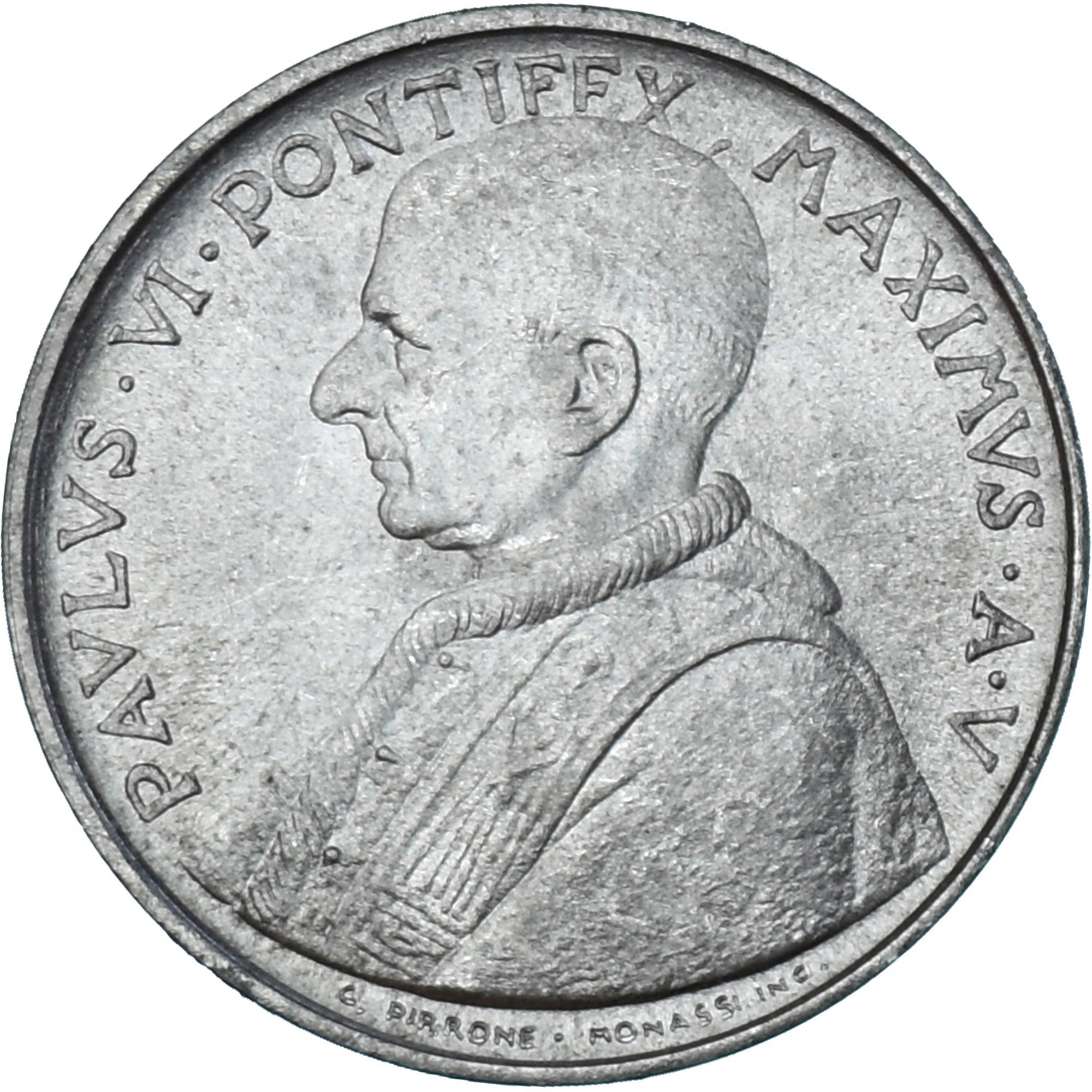 Moneda, CIUDAD DEL VATICANO, Paul VI, 10 Lire, 1967, SC, Aluminio, KM:95