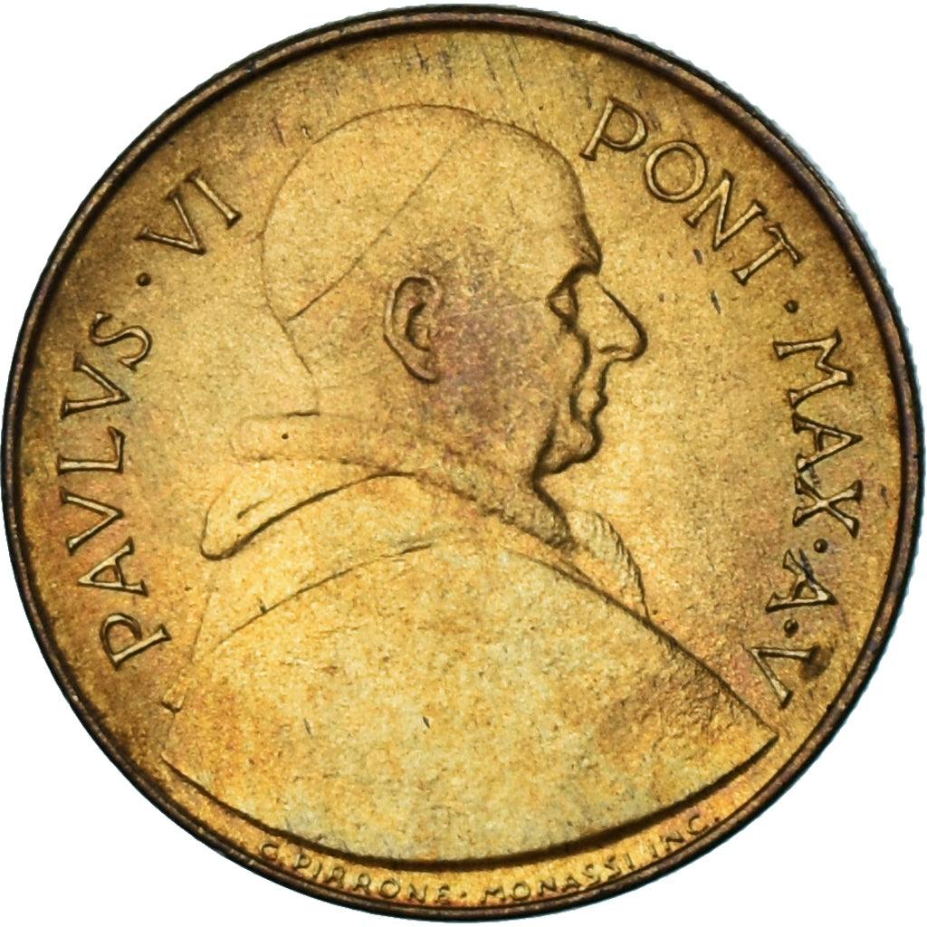 Moneda, CIUDAD DEL VATICANO, Paul VI, 20 Lire, 1967, SC, Aluminio - bronce