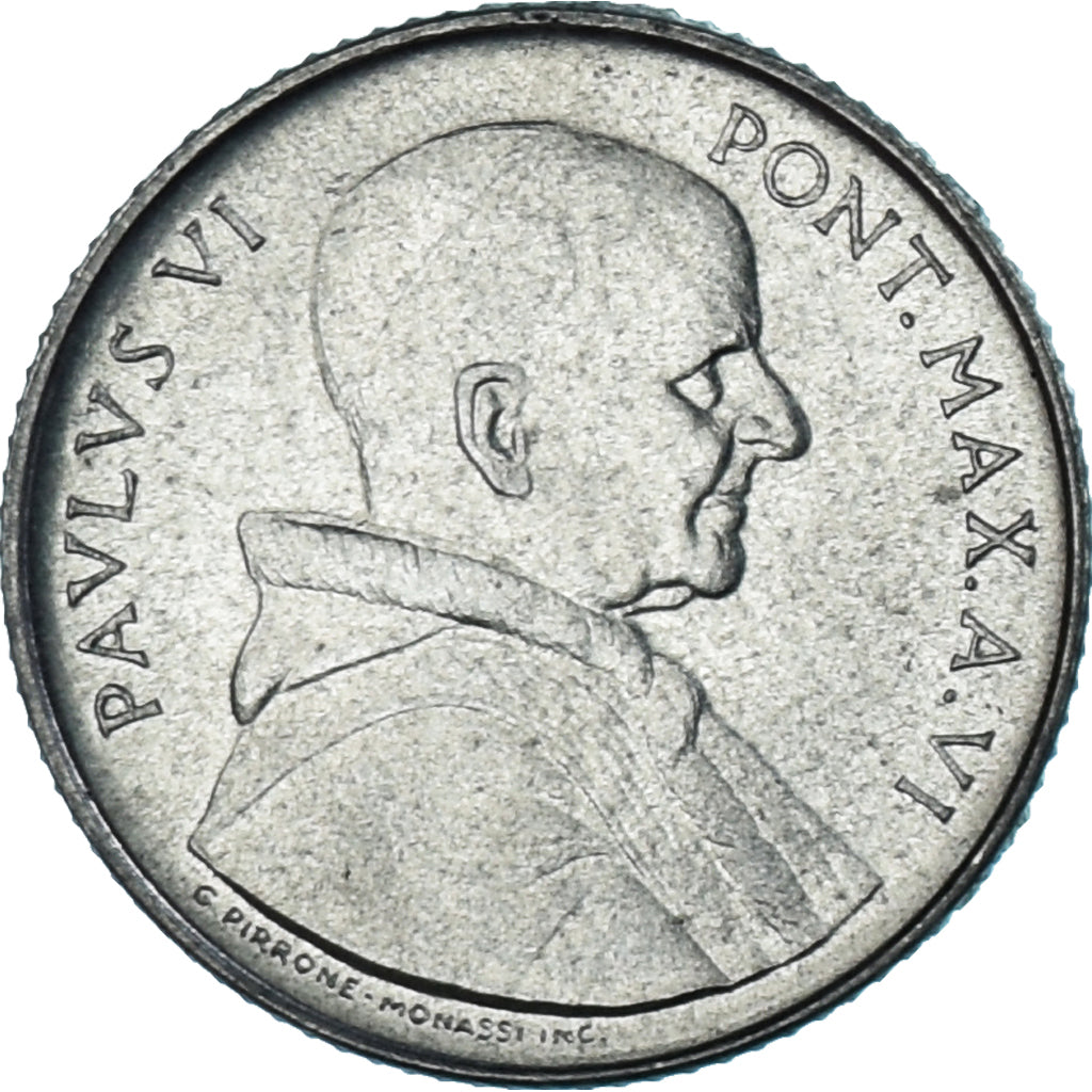 Moeda, CIDADE DO VATICANO, Paul VI, 2 Lire, 1968, MS(63), Alumínio, KM:101