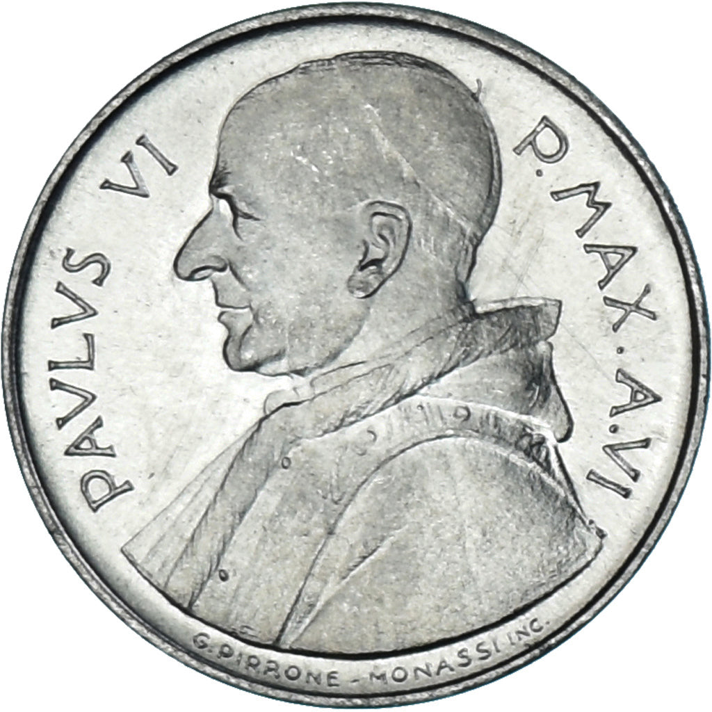 Moneda, CIUDAD DEL VATICANO, Paul VI, Lira, 1968, Roma, SC, Aluminio, KM:100