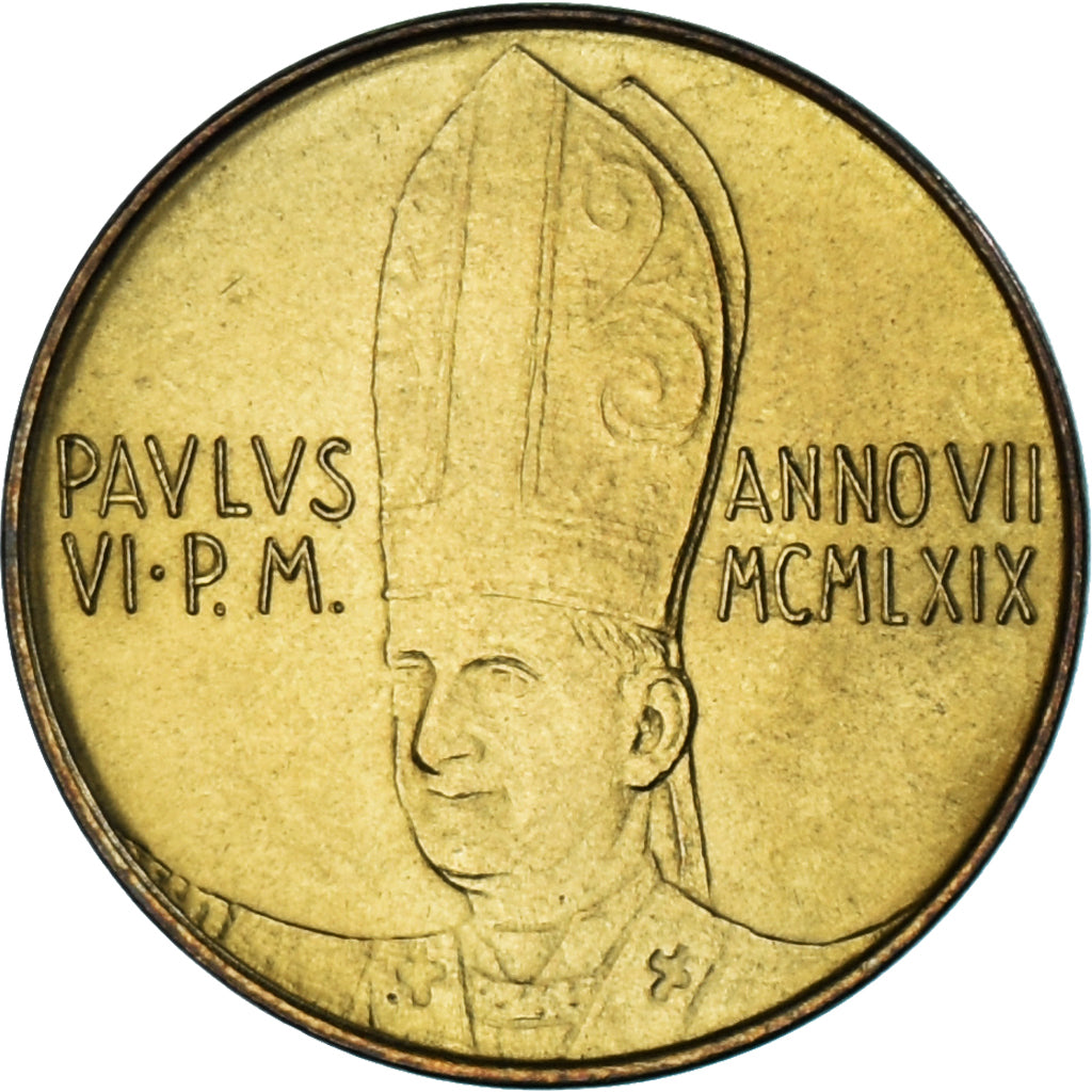 Moneta, PAŃSTWO WATYKAŃSKIE, Paul VI, 20 Lire, 1969, Roma, MS(63)