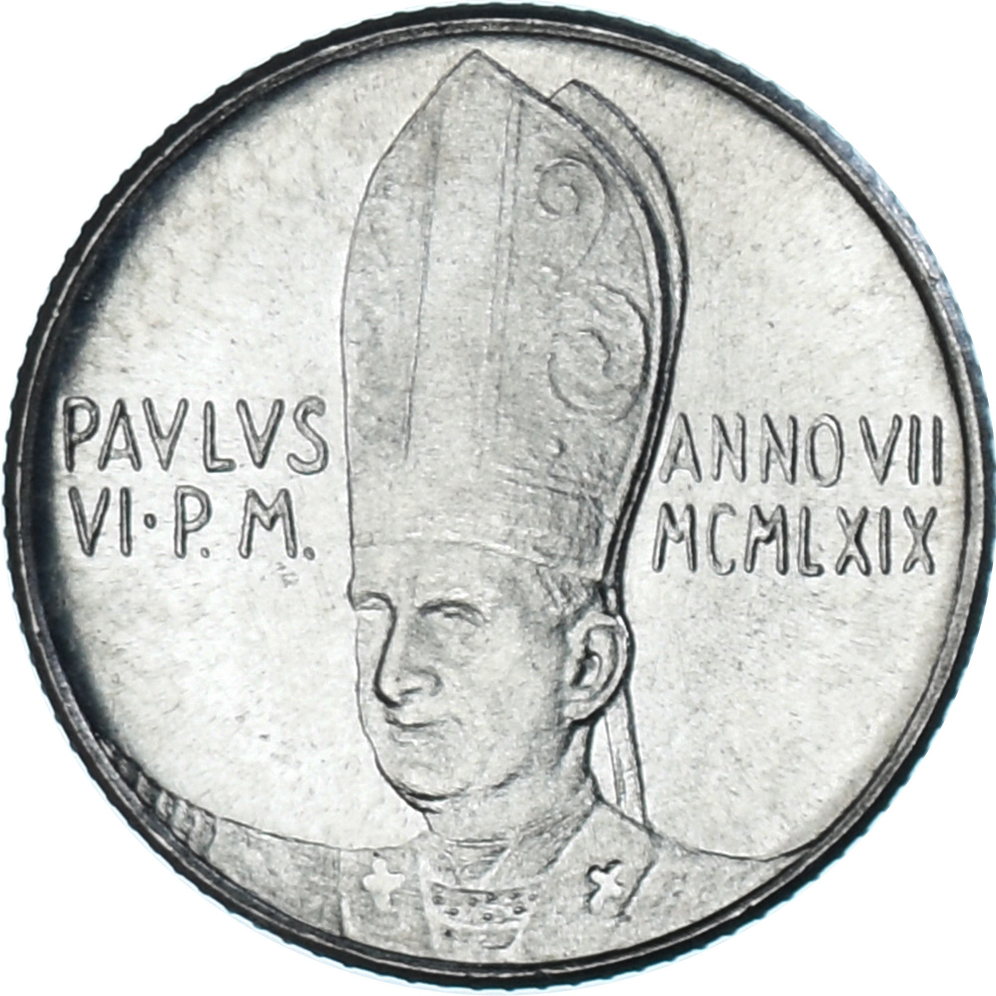 Moeda, CIDADE DO VATICANO, Paul VI, 2 Lire, 1969, MS(63), Alumínio, KM:109