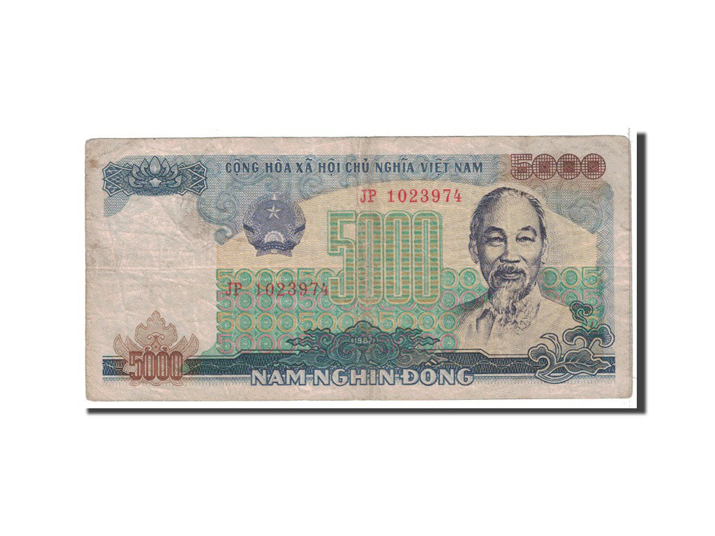 Banknote, Vietnam, 5000 D<ox>ng, 1987, Undated, KM:104a, VF(20-25)