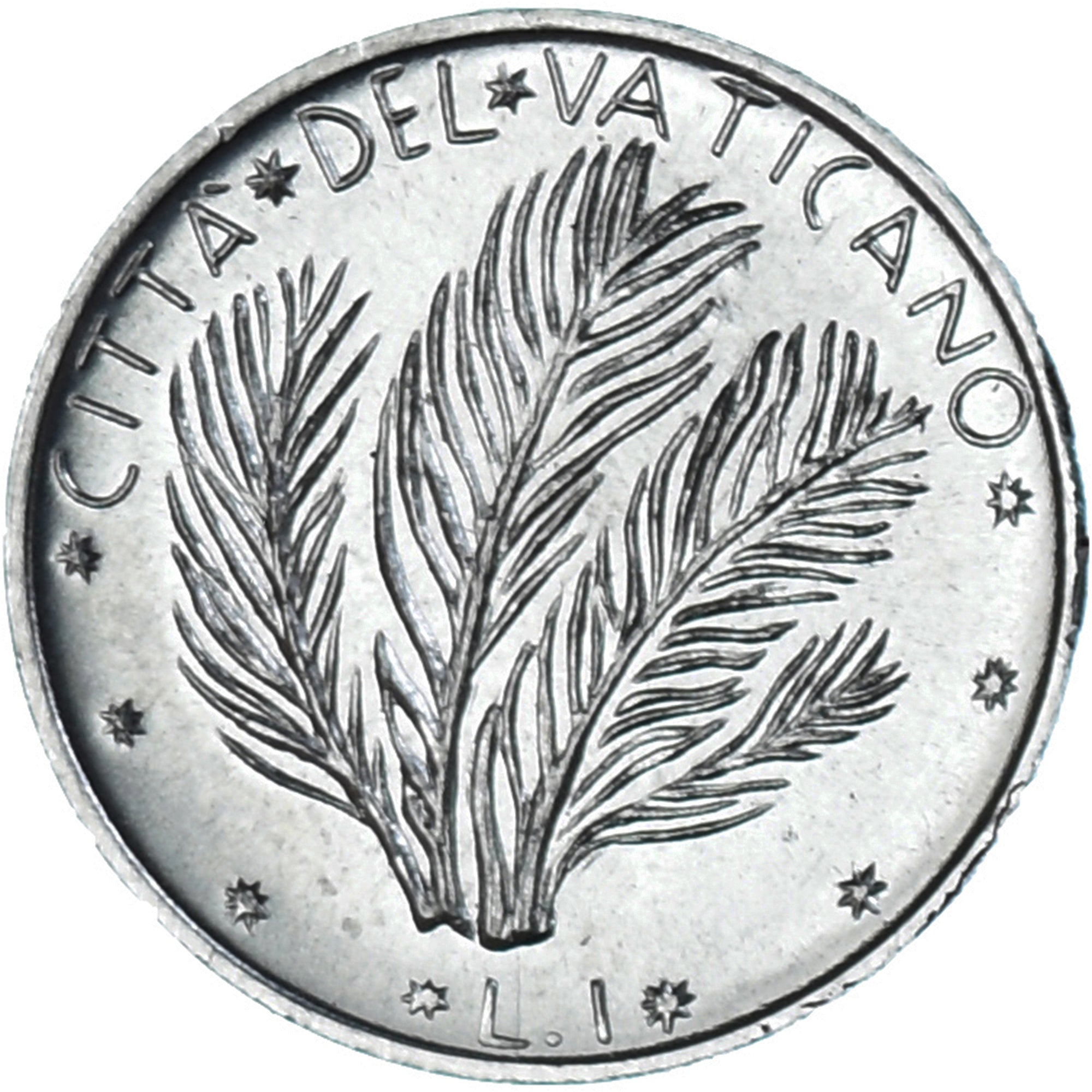 Coin, VATICAN CITY, Paul VI, Lira, 1975, MS(63), Aluminum, KM:116