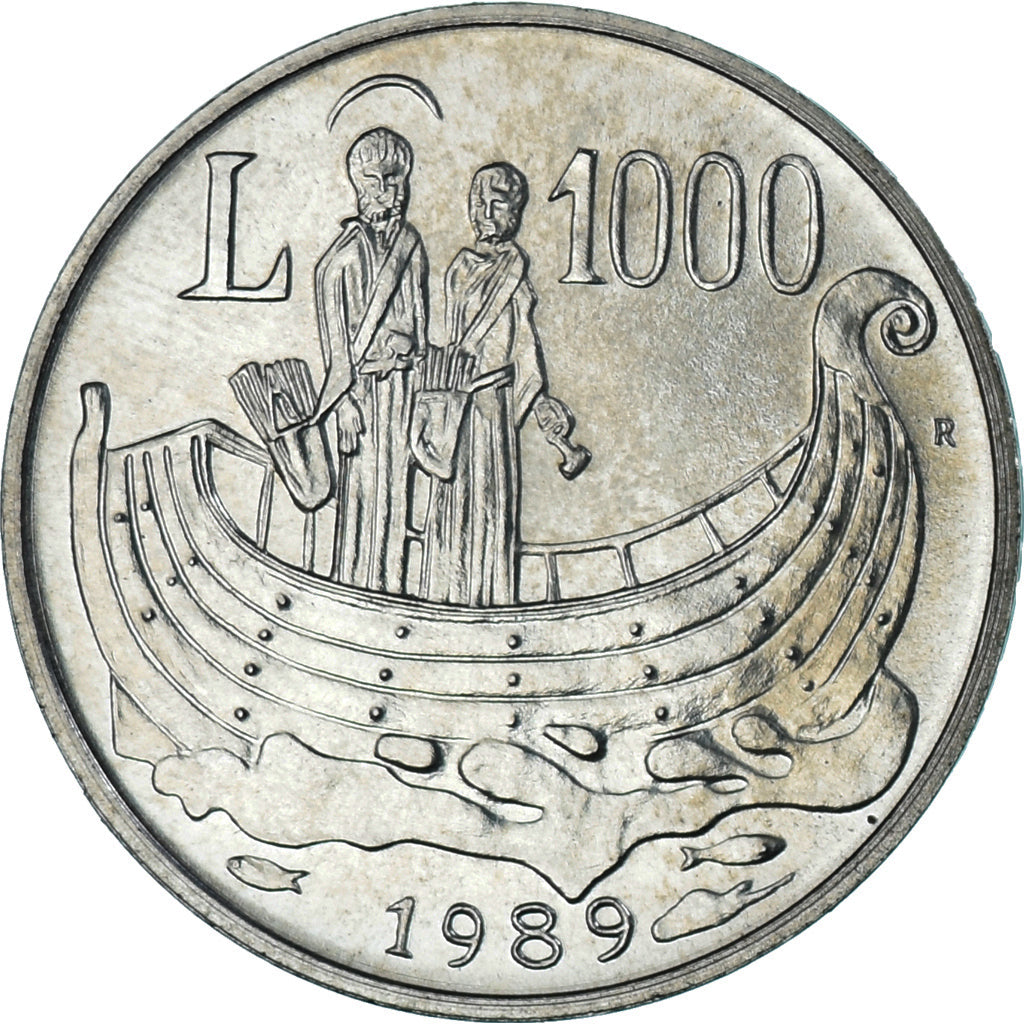 Munten, San Marino, 1000 Lire, 1989, Rome, Sixteen Centuries of History, UNC-