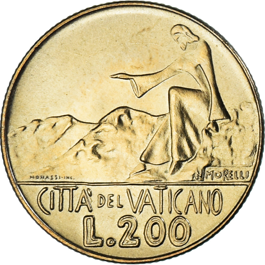 Munten, Vaticaanstad, Paul VI, 200 Lire, 1978, UNC-, Aluminum-Bronze, KM:138