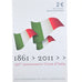 Italy, 2 Euro, italian unification 150 th anniversary, 2011, Rome, BU