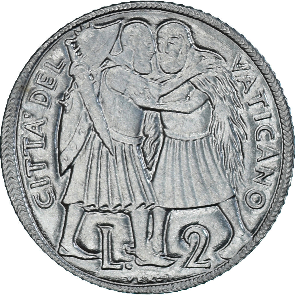 Coin, VATICAN CITY, Paul VI, 2 Lire, 1975, Roma, MS(63), Aluminum, KM:125