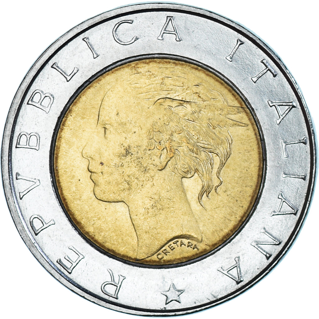 Coin, Italy, 500 Lire, 1999, Rome, EF(40-45), Bi-Metallic, KM:203